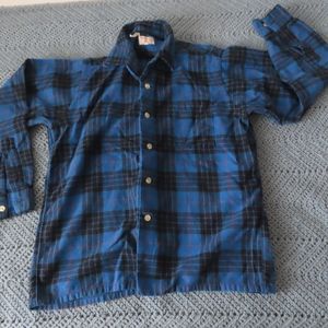 vintage rare 50s viyella hathaway flannel blue hunting mackay M 15-15.5